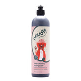 Noudle Pets deep cleaning shampoudle bottle ready for bath with odor-control potential.