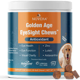 NOVEHA eye supplements dog chews packaging shows USA-made quality for daily eye support.