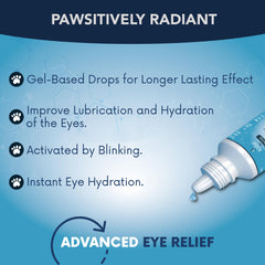 NOVEHA Pet Gel Eye Drops dispense action showcases easy application
