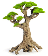 Novelsite bonsai tank decor with faux moss creates a natural centerpiece in your aquarium.