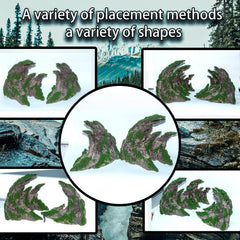 Novelsite rock decor hiding spots invites natural exploration for curious fish.