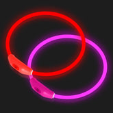 Novkin LED dog collar red for night walks increases visibility in low light