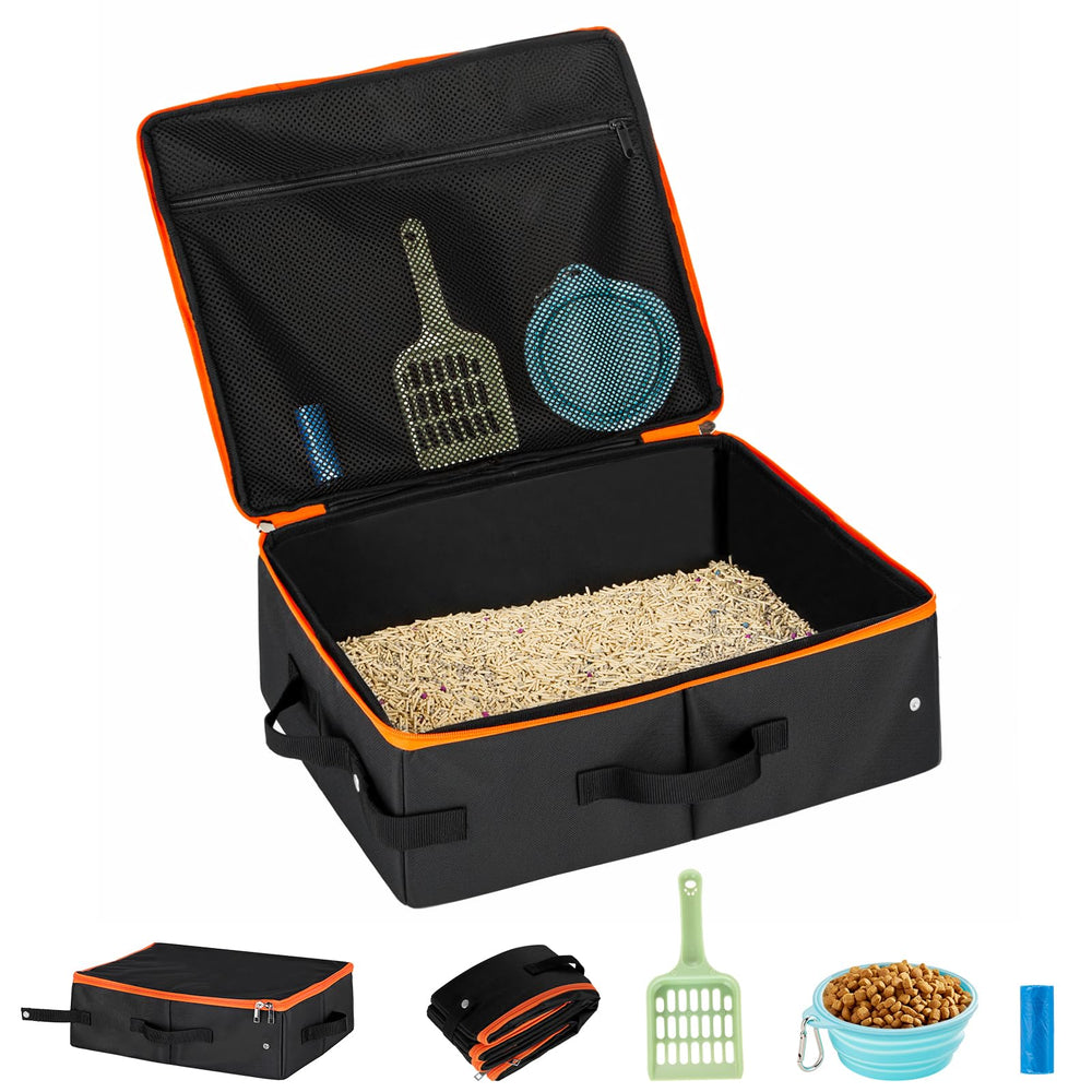 NOVOLAB cat travel litter box kit folded for compact storage and portability