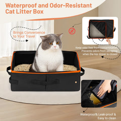 NOVOLAB travel litter box with sturdy bracket for stable car use