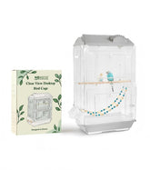 Novoto Clear View Bird Cage front view showing full visibility for easy interaction.