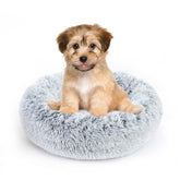 NOYAL Calming Donut Bed top view shows cozy circular design for curling pets