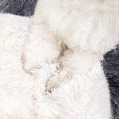 NOYAL Round Hooded Donut Bed hood detail demonstrating secure nap space for compact pets.