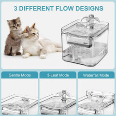 NPET cat water fountain leaf-shape-flow entices drinking