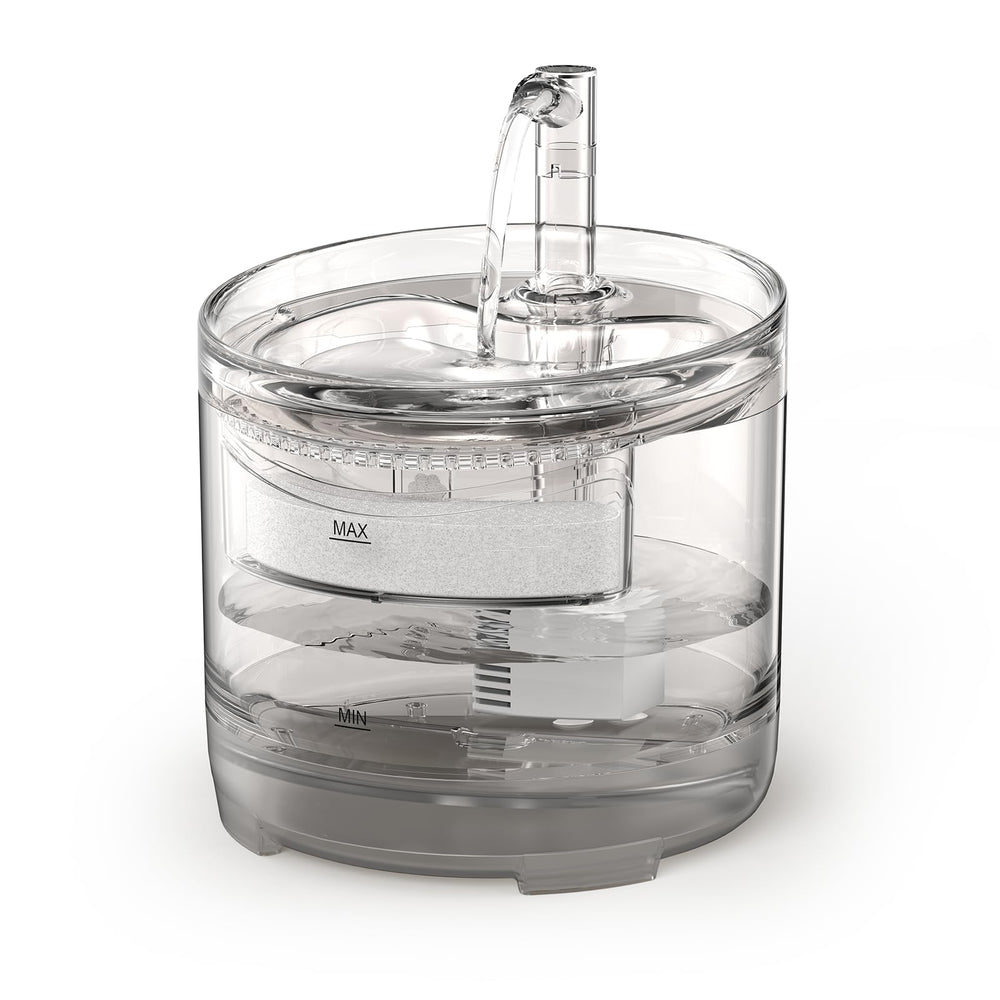 NPET WF050TP cat water fountain front view showing compact design.
