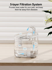 NPET WF050 transparent water tank shows water level at a glance