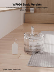 NPET WF050TP faucet and height-adjust feature shown for flexible drinking.