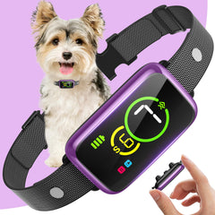 NQQHNN smart dog bark collar boxed setup with easy-start guide.