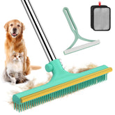 Nrefpun carpet rake 60-inch-handle extended reach for easy pet hair removal.