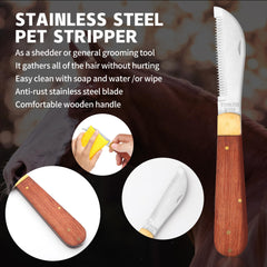 NRTFE fold-up design grooming knife is portable for easy storage.