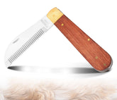 NRTFE hand stripping tool with anti-rust blade for efficient horse grooming.