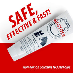 Nu-Stock Wound Cream applied to cattle skin for supportive topical care