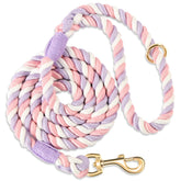 NUGUTIC dog leash 6ft braided cotton rope for daily walks
