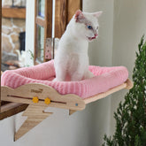 NIUZYRO large hanging cat window perch with soft cushion for cozy, secure naps.