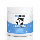 Nukupuns KittySupps Taurine Powder bottle shows long-lasting supply and easy dosing.