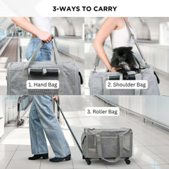 NULLA pet carrier removable base mat is washable for quick cleanup.
