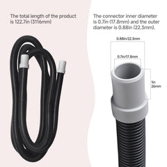 Numano A20015 anti-kink ribbing close-up reduces bends, preserving steady water movement.