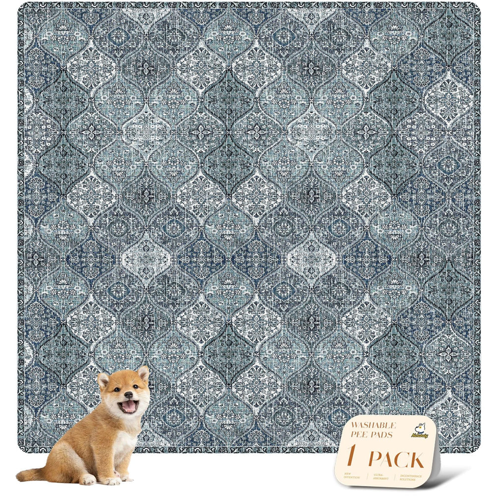 Nunubaby blue washable pee pad 72x72 protects floors and supports crate training