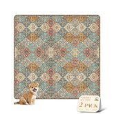 nunubaby washable pee pads cream-multi pattern protecting floors during house training