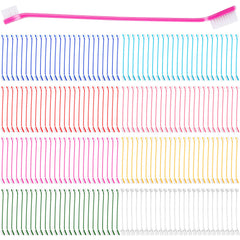 Nuogo bulk dog toothbrush 200 pieces in assorted colors for easy replacements.