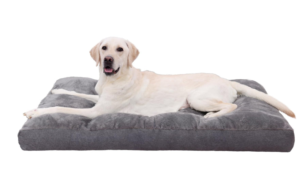 NUPIDA dog bed xl crate front view with non-slip bottom for stable placement.