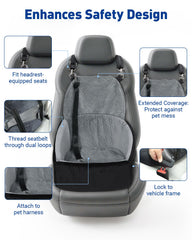 NUPIDA dog car seat with 2 safety leashes enhances in-car security during commutes.