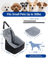 NUPIDA dog car seat washable cover makes cleanup quick after travel.