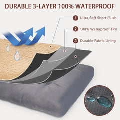 NUPIDA dog crate bed polypropylene fiber fill provides even weight support