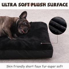 NUPIDA dog crate bed with soft velvet surface for cozy naps
