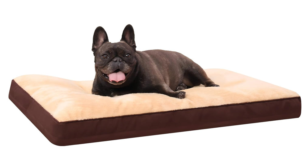 NUPIDA dog crate bed velvet surface close-up for cozy, calming naps.