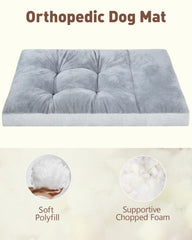 NUPIDA washable dog bed plush surface offers buttery softness for lounging.