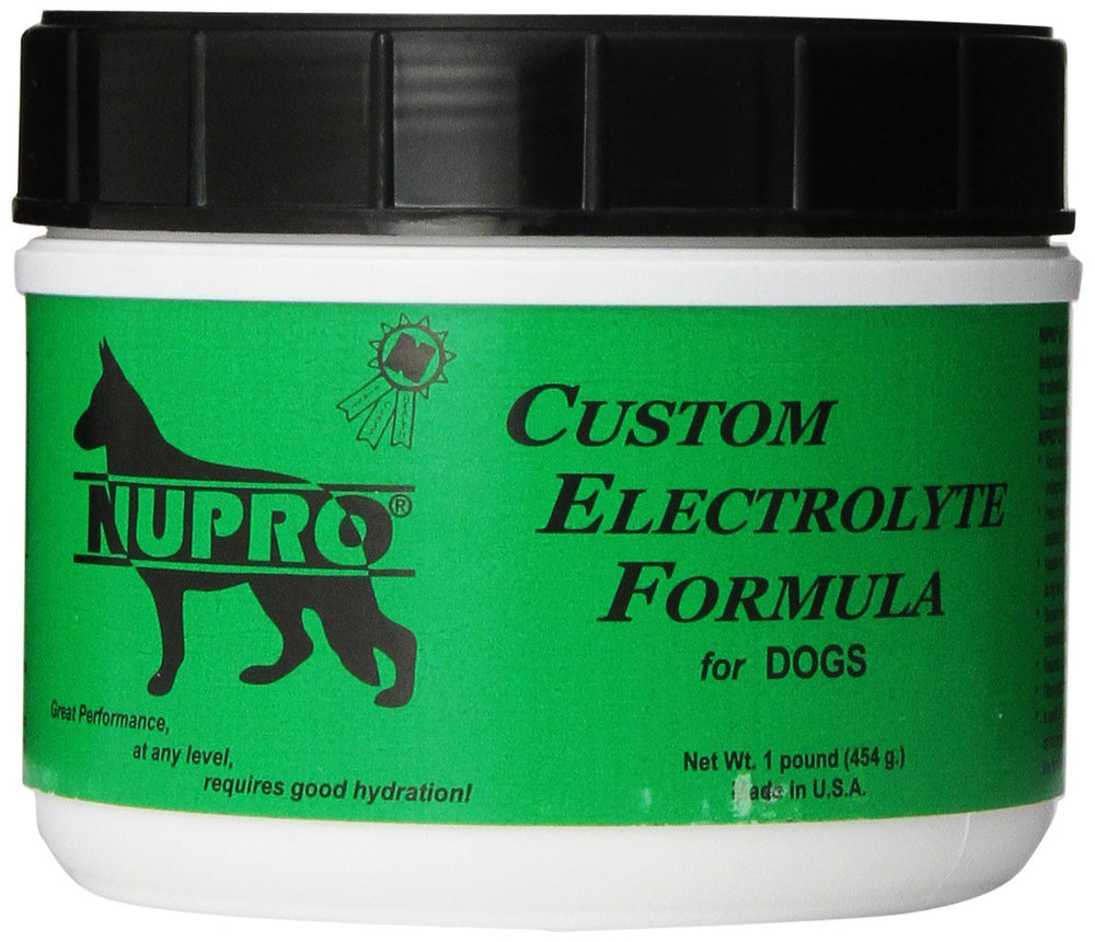 Nupro Custom Electrolyte bottle for dogs supports hydration during daily activity.