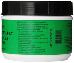 Nupro electrolyte powder being scooped to support hydration and appetite in dogs.