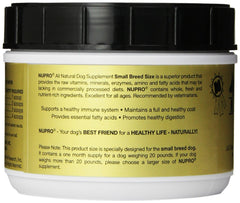 Nupro Nutri-Pet flaxseed and kelp ingredient display for natural nutrition