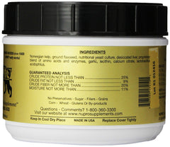 Nupro Nutri-Pet glucosamine blend label close-up for joint care