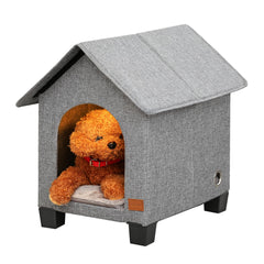 NuROMY indoor dog house base with waterproof wood support for durable resting space.