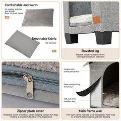 NuROMY elevated legs improve airflow and dryness inside the kennel.