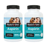 Nutri-Vet aspirin chewables for large dogs bottle front, easy administration for occasional discomfort.
