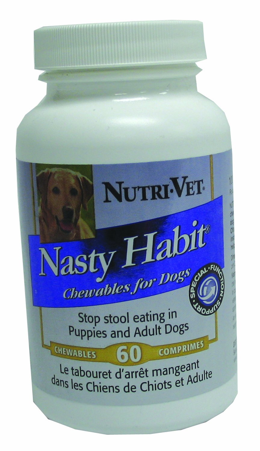 Nutri-Vet Wild Alaskan Salmon Oil bottle supports healthy skin and coat for dogs