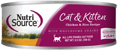 NutriSource cat and kitten chicken rice bowl closeup showing appealing flavor for felines