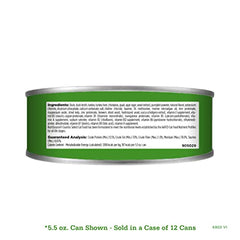 NutriSource grain-free County Select canned cat food open can shows meat-rich filling for protein-dense meals.