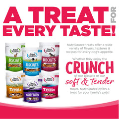 NutriSource Soft & Tender Treats Salmon training shot demonstrates rewards for good behavior.