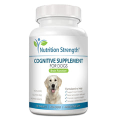 Nutrition Strength cognitive support dog bottle with chewable tablets for brain health