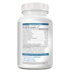 Nutrition Strength dog immune tablets closeup shows convenient daily chewables for ongoing immune support.