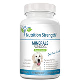 Nutrition Strength Minerals for Dogs bottle packshot highlighting a trusted bone and nerve support supplement.