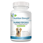 Nutrition Strength Taurine for Dogs tablets close-up, premium supplement for heart support